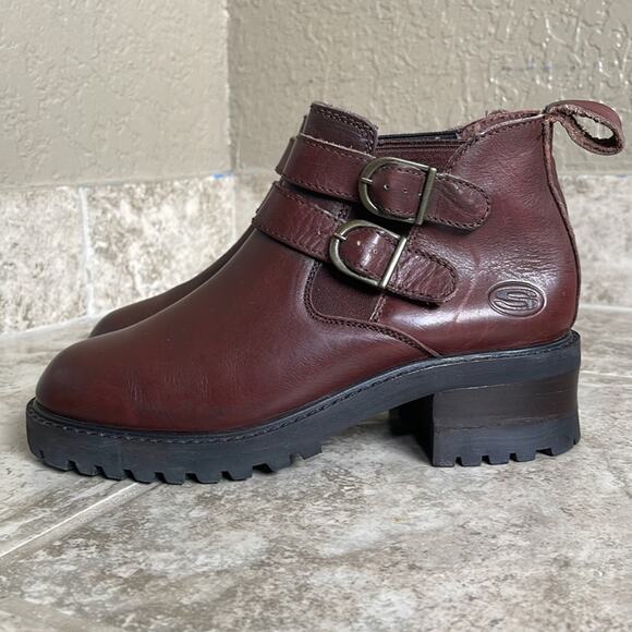 Vintage 90s Y2K Chunky Sole Leather Sketchers 7 - Picture 2 of 11